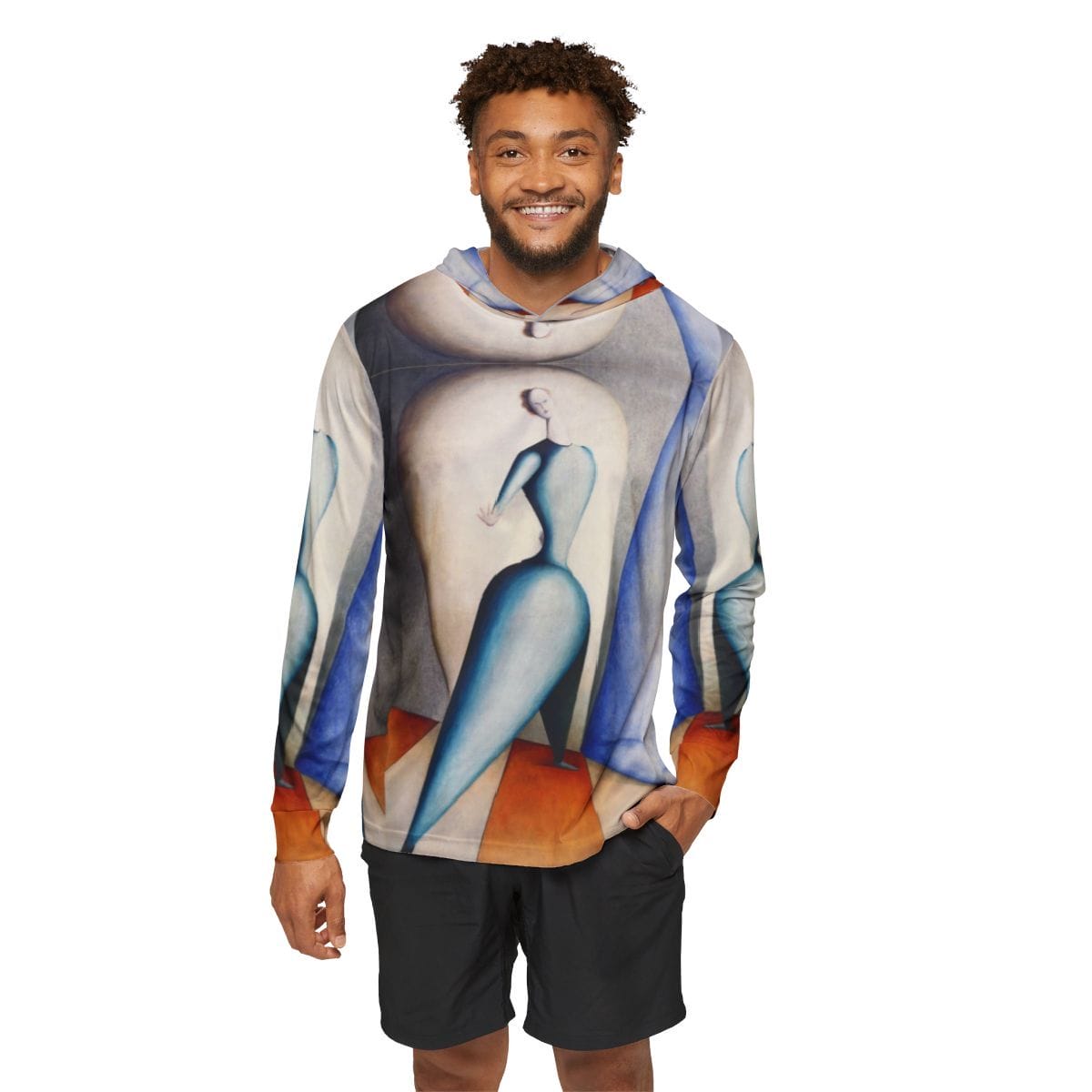 Mens Sports Art Warmup Hoodie, Artist Oskar Schlemmer, Artwork 
